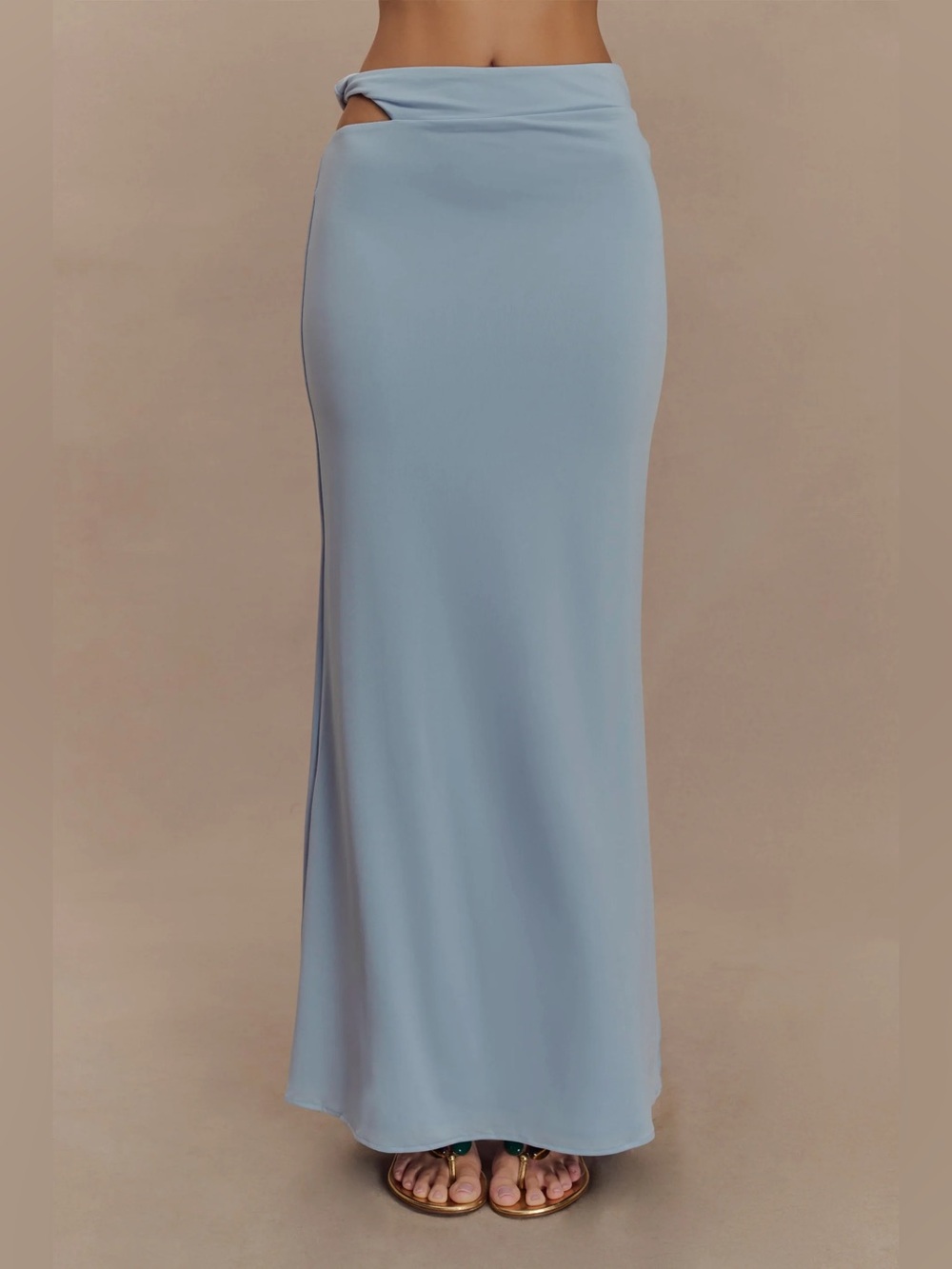 Slinky Twist Midi Skirt